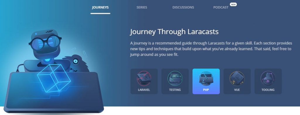 Laracasts منبع عظیمی از تصاویر و ویدئوهای آموزشی