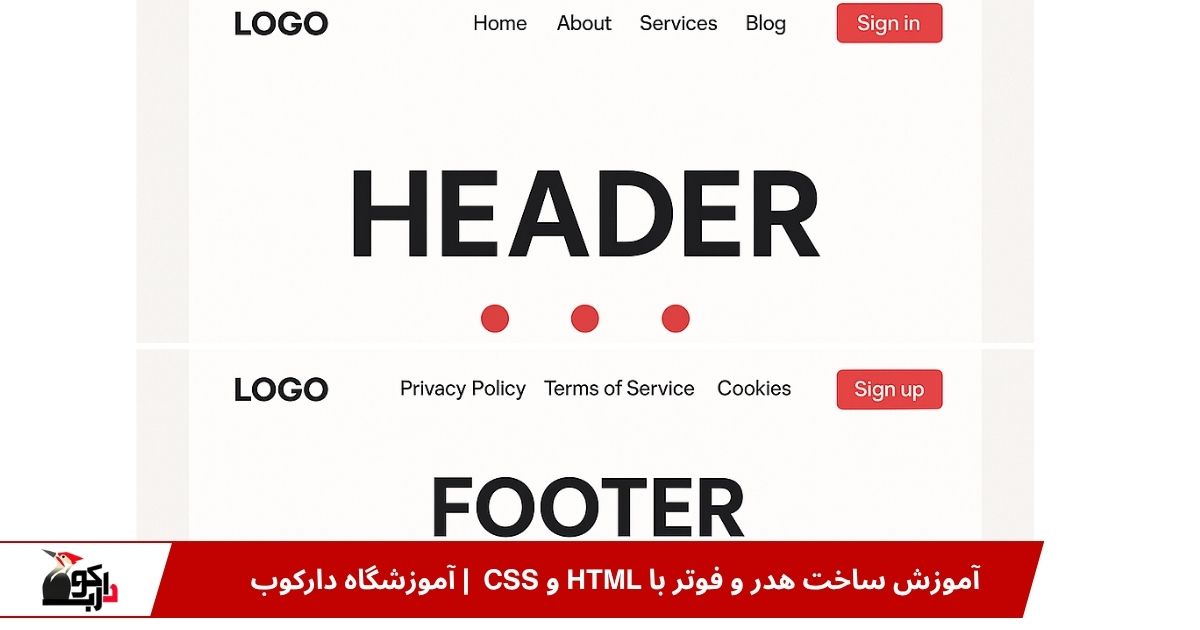 آموزش هدر و فوتر